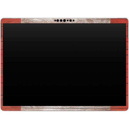 Canadian Flag Dark Wood Surface Pro 9 Skin
